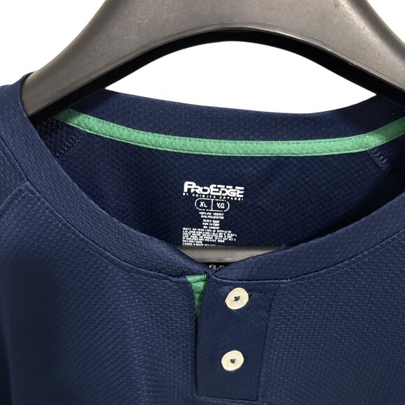 Notre Dame Fighting Irish 1/4 Button Shirt Size XL Proedge Blue - Picture 5 of 7